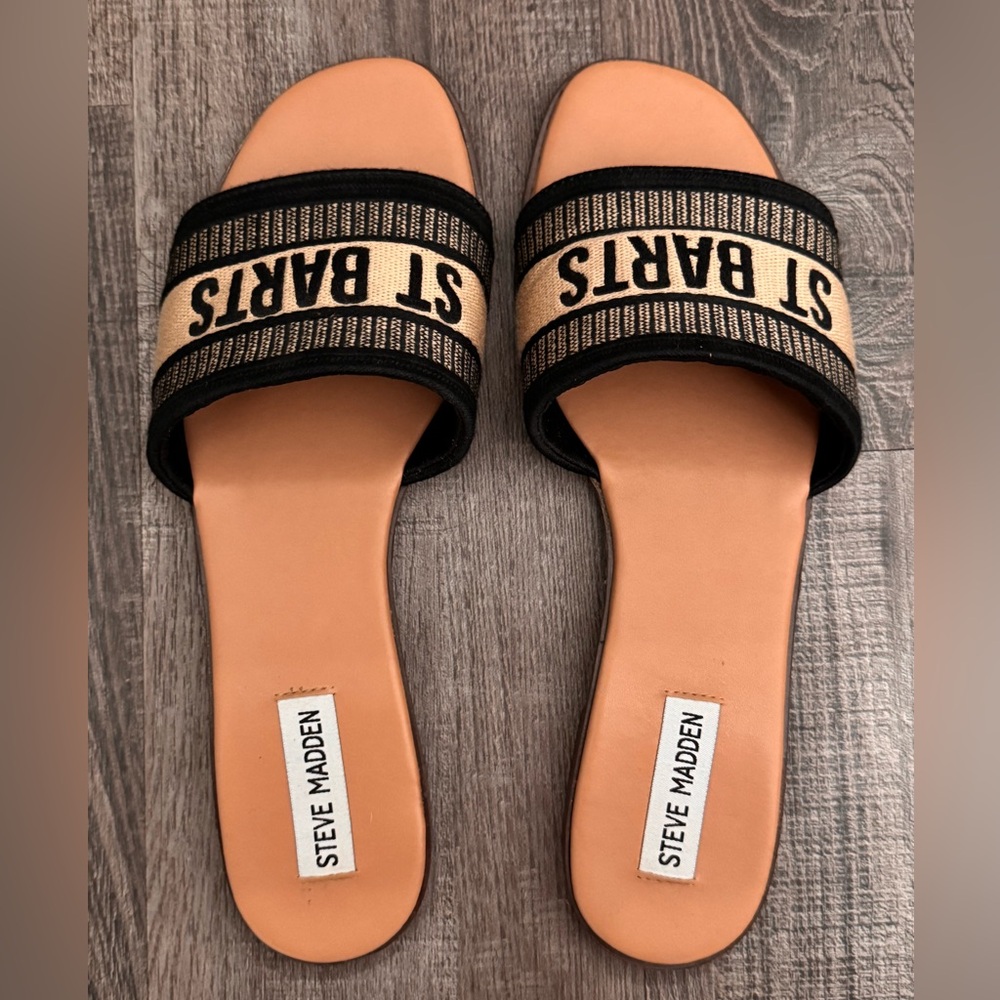 Auth.✅ NWOB Steve Madden “Knox” Slides in “Saint Barts” Size 9.5✨